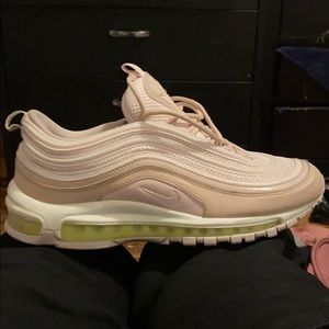 AirMax 97 lavender pink Tan with lime green bubble